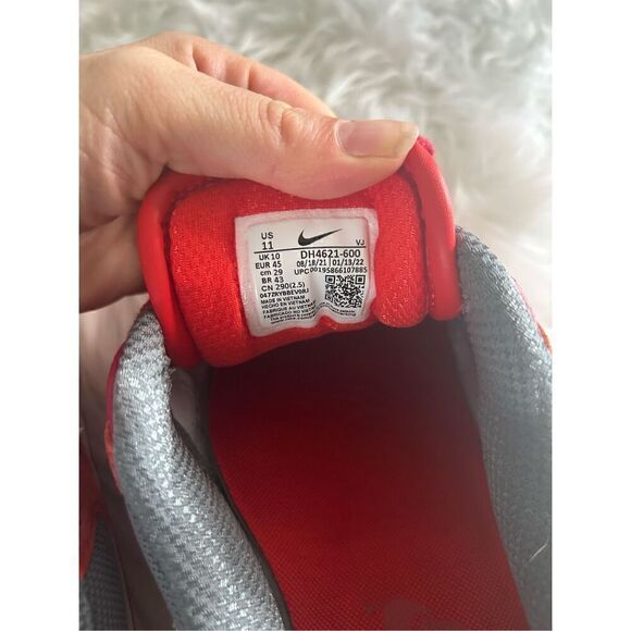 Nike Air Max 90 PRM Shoes Gym Red Smoke Grey Gum DH4621-600 Men's Size 11 - Picture 5 of 7